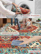 SERISSA 2x6 Washable Non Slip Boho Runner Rug - Image 2