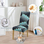 BIETYONE Stretch Dining Chair Covers Set of 4, Soft Removable Washable Kitchen - Image 6