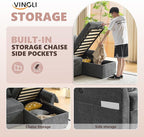 VINGLI Convertible Sofa Bed Couches - Image 5