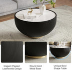 SSLine Bowl-Shape Coffee Table Set of 2 Modern Sintered Stone Top Nesting - Image 5