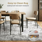 LOONGRUG 6x8 Area Rug Washable Neutral Modern Living Room Rugs Grey Black | - Image 6