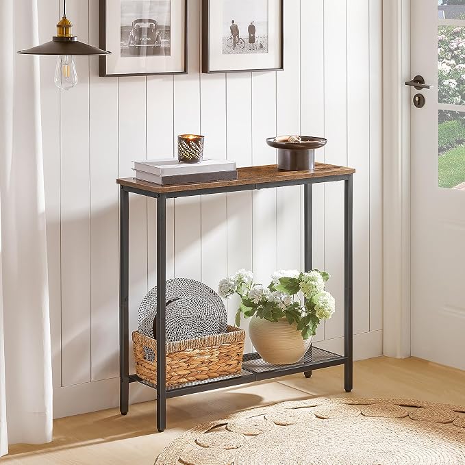 HOOBRO 29.5" Narrow Console Table, Small Entryway Table - Image 2