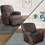 ANARACHON Recliner Chair Covers Leather Like, 4 Pieces Recliner Cover - Image 2