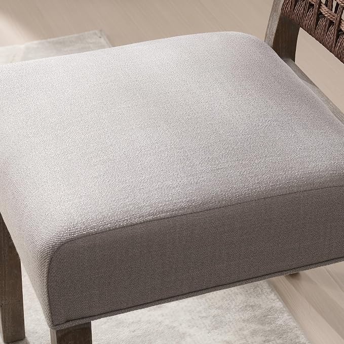 LZAREAL Farmhouse Dining Chairs Set of 4 Linen Fabric Upholstered Accent Side - Image 7