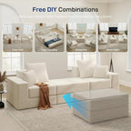 Cloud Modular Sectional Sofa, Comfy Boneless Couch - Image 4