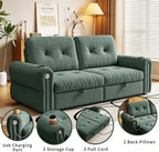 Convertible Couches, Queen Size Pull Out Sofa Bed - Image 4