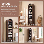 IFGET 71" Tall Arched Bookshelf, 8 Tiers Arch Bookcase - Image 5