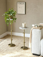 Adjustable-Height Marble Drink Table - Image 4