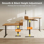 Casaottima 59 Inch Electric L-Shaped Standing Desk - Image 5