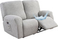 Gennia Recliner Loveseat Cover 4 Pieces, Waterproof Stretch Recliner Sofa by Genina