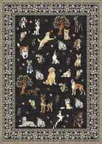 Black Floral Area Rug 4x6 for Bedroom Dining Room | Low Pile; Non Slip;Machine - Image 8