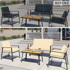 HEBE Outdoor Cushion Covers 12 Pcs, Stretch Patio Sofa Couch Cushion Cover | - Image 7