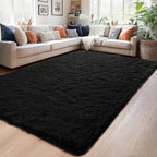 Chicrug Soft Runner Rug for Bedroom Living Room Plush Fluffy Rugs 5x7 | Shag - Image 2