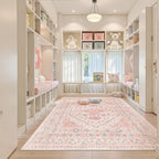 Pink Rugs for Bedroom-7x9 Area Rugs for Living Room, Girls Room | Washable Rugs - Image 8