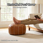 Thgonwid Unstuffed Moroccan Storage Pouf Foot Stool Ottoman Seat, No Filler - Image 9