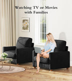 Kidirect 35.5in Corduroy Couch Accent Chair, Tool-Free Setup Living Room Sofa - Image 9