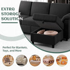 Vongrasig Convertible Sectional Couches, 3 Seat L Shaped Couch Sofa - Image 5