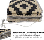 SAND MINE Reversible Mats with Led Strip Lights, Plastic Straw Rug, Modern Area - Image 4