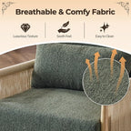 Karl home Cozy Chenille Accent Chair - Image 3