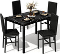 Recaceik Dining Table Set for 4, Modern 5 Piece Dining Table Set Faux Marble by Recaceik