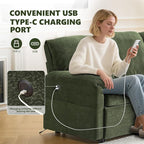 VINGLI Green Convertible Futon Sofa Bed, Sleeper Sofa - Image 6