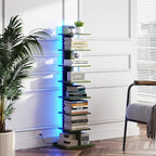 TUTOTAK Narrow Bookshelf, 8-Tier Bookcase - Image 7