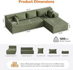 MONVANE 106" Cloud Sectional Couch - Image 3