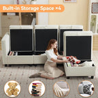 WUTUTUEE 83”L-Shaped Modular Sectional Sofa - Image 3