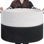 INDRESSME Large Cotton Rope Baskets by INDRESSME