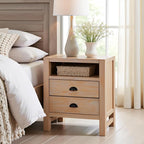 Arden Rustic Wood Nightstand - Image 2
