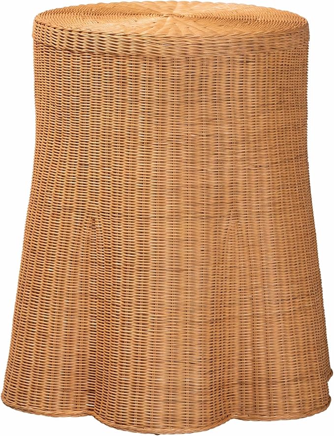 Bali & pari Dayo Scalloped Natural Rattan Console Table - Image 7