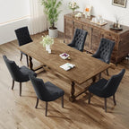 COLAMY Fabric Side Dining Chairs Set of 4, Wingback Upholstered Dining Room - Image 7