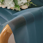 Dusty Blue Sheer Curtains 45 Inches Long 2 Panels, Light Filtering Sheer - Image 6