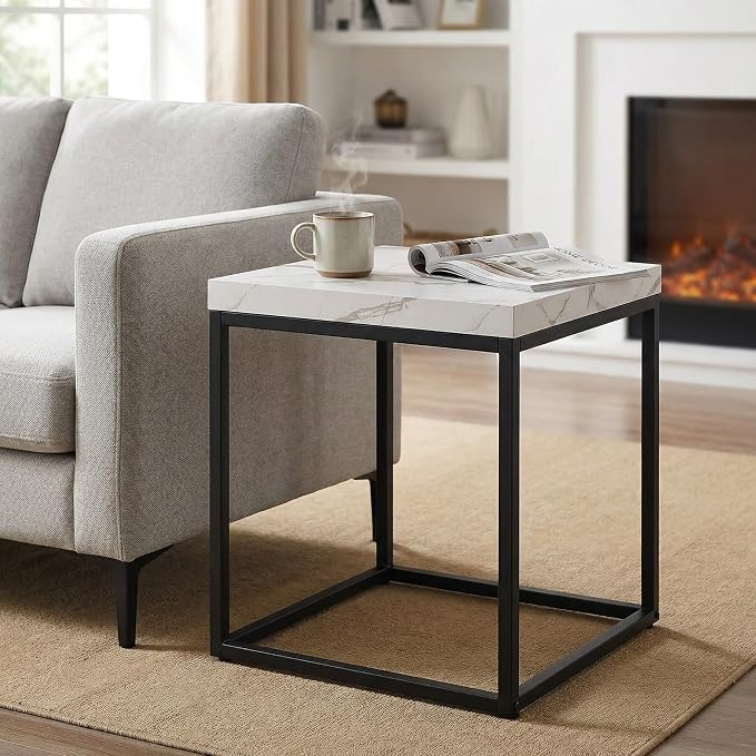CENSI 18-Inch Marble Accent End Table/Side Table - Image 5