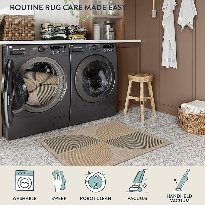 Lahome Rainbow 20"x32" Indoor Door Mat, Small Indoor Outdoor Entry Rug | Easy - Image 5