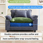 Oprisen Modular Sectional Sofa, Comfy Cloud Couch Sectional Sofa, Chenille Sofa - Image 3