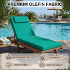 Outdoor Chaise Lounge Cushions, 71x21 Inch Olefin Water & Fade Resistant Pool - Image 6