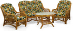 Malibu Lounge Loveseat Sofa Natural Rattan Wicker Handmade Design - Image 7