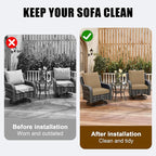 4Pcs Outdoor Cushion Covers, Elastic Patio Cushion Covers | Washable, - Image 6