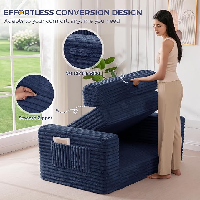 MAXYOYO Convertible Sofa Bed, 2 in 1 Folding Couch Bed - Image 5