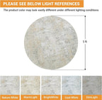 Aelenmu Round Rug 5ft Washable Rug - Image 2