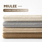 MIULEE Soft Corduroy Decorative Throw Pillow Covers Neutral 18x18 | Set of 4 - Image 6