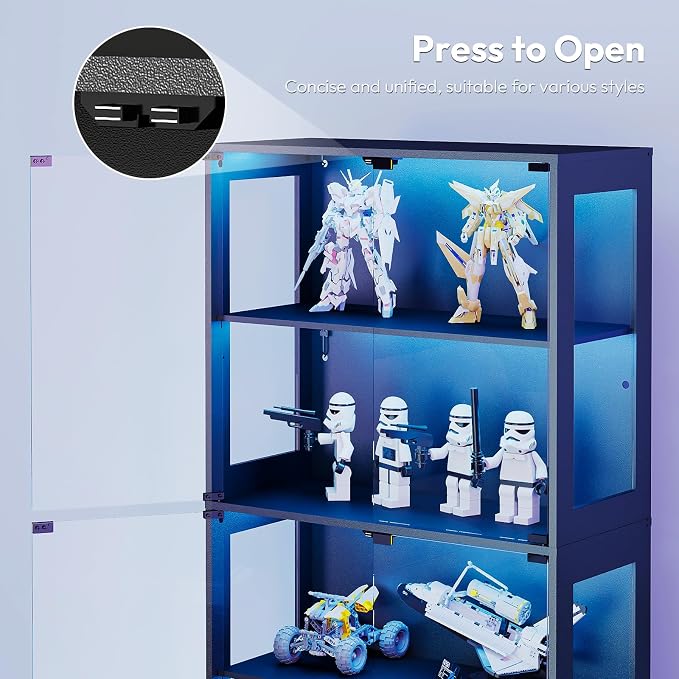 Lamtor 67-inch Glass Display Cabinet – Curio Cabinet - Image 6