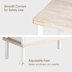 Narrow Side Table with Fabric Basket, End Table - Image 7