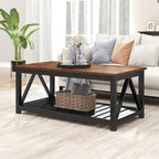 ChooChoo Black Coffee Table, Rustic Vintage Table by ChooChoo