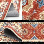 HEBE Boho Kitchen Rugs Set of 3, Non Slip Washable Kitchen Mats - Image 4