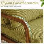 VINGLI Upgraded Premium Corduroy Accent Chair, Upholstered Arm Chair, Solid - Image 3