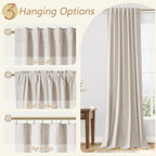 Extra Long 100% Blackout Linen Curtains - Image 6
