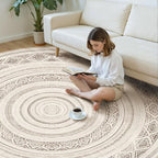 cotiled 8x8 Round Rug 8ft Circle Living Room Boho Area Rugs | Solve Modern - Image 5