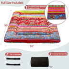 MAXYOYO Bohemian Retro Floor Mattress Vintage Floral Japanese Futon Mattress - Image 2